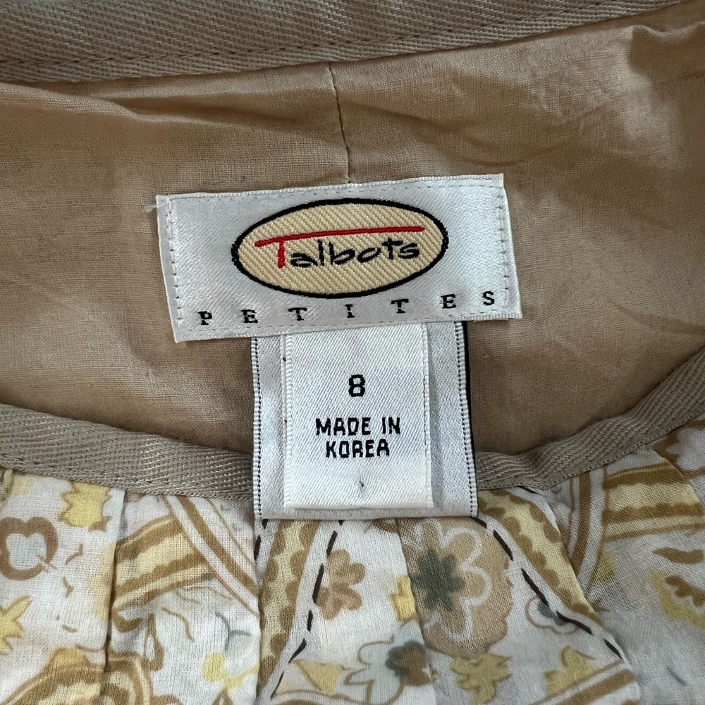 Talbots • Pleated Paisley Print A-Line Skirt - Picture 6 of 7